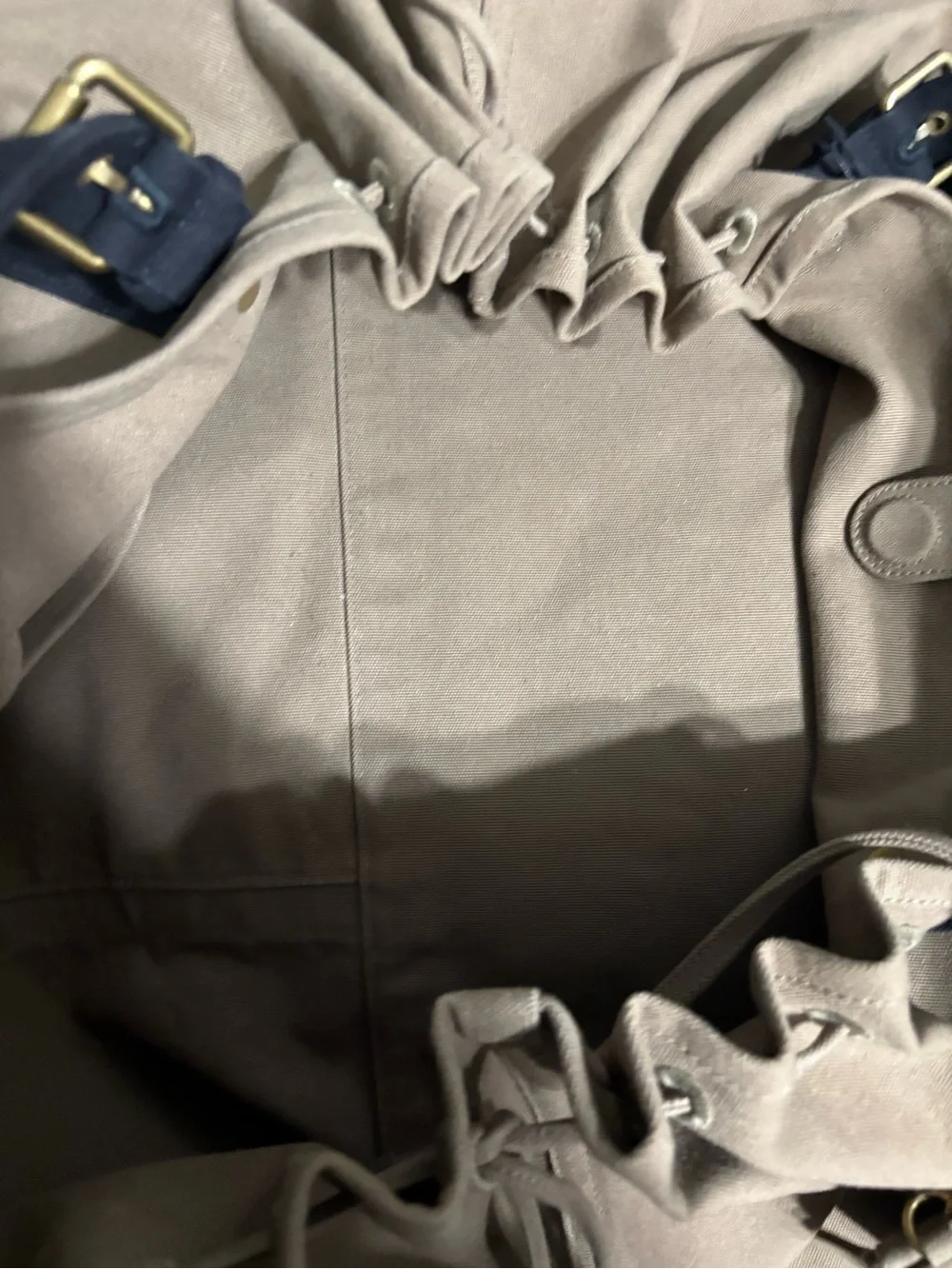 Gerard Darel Khaki Shoulder Bag with Black Straps